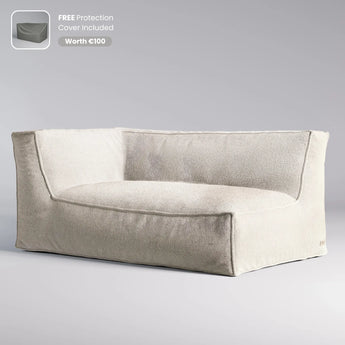 TroisPommes Home The Chaiselong Right Arm in beige with free protection cover included