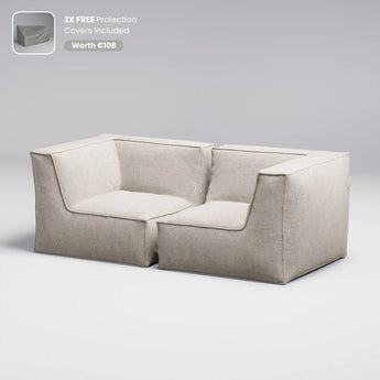 TroisPommes Home The Lounge Duo in beige with free protection covers included