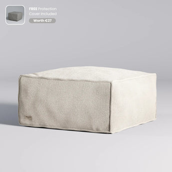 TroisPommes Home The Lounge Puff in beige with free protection cover included
