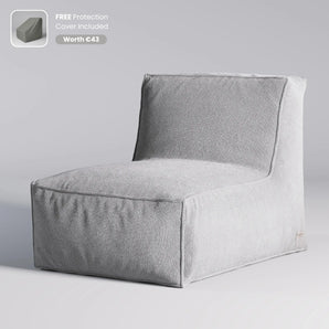 TroisPommes Home The Lounge Chair in melange grey with free protection cover included