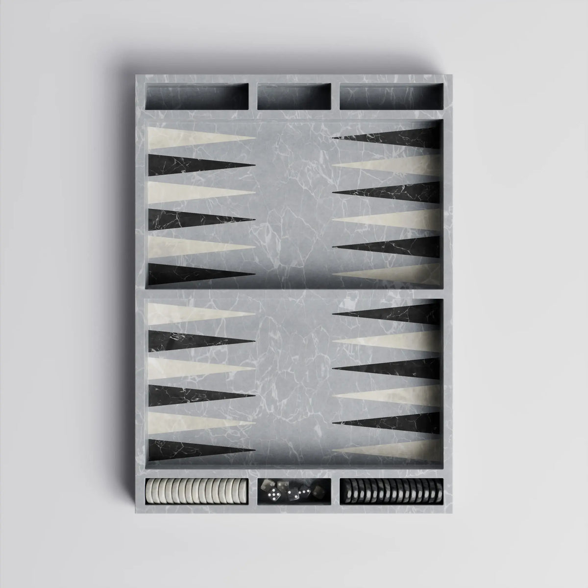 Troispommes grey marble backgammon board outdoor lifestyle photo